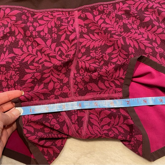 (M) Patagonia Lightweight Shorts Magenta Pink Leaf Print Polka Dot Medium 3.5” - Picture 6 of 11